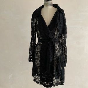 Black Lace Trench or Dress